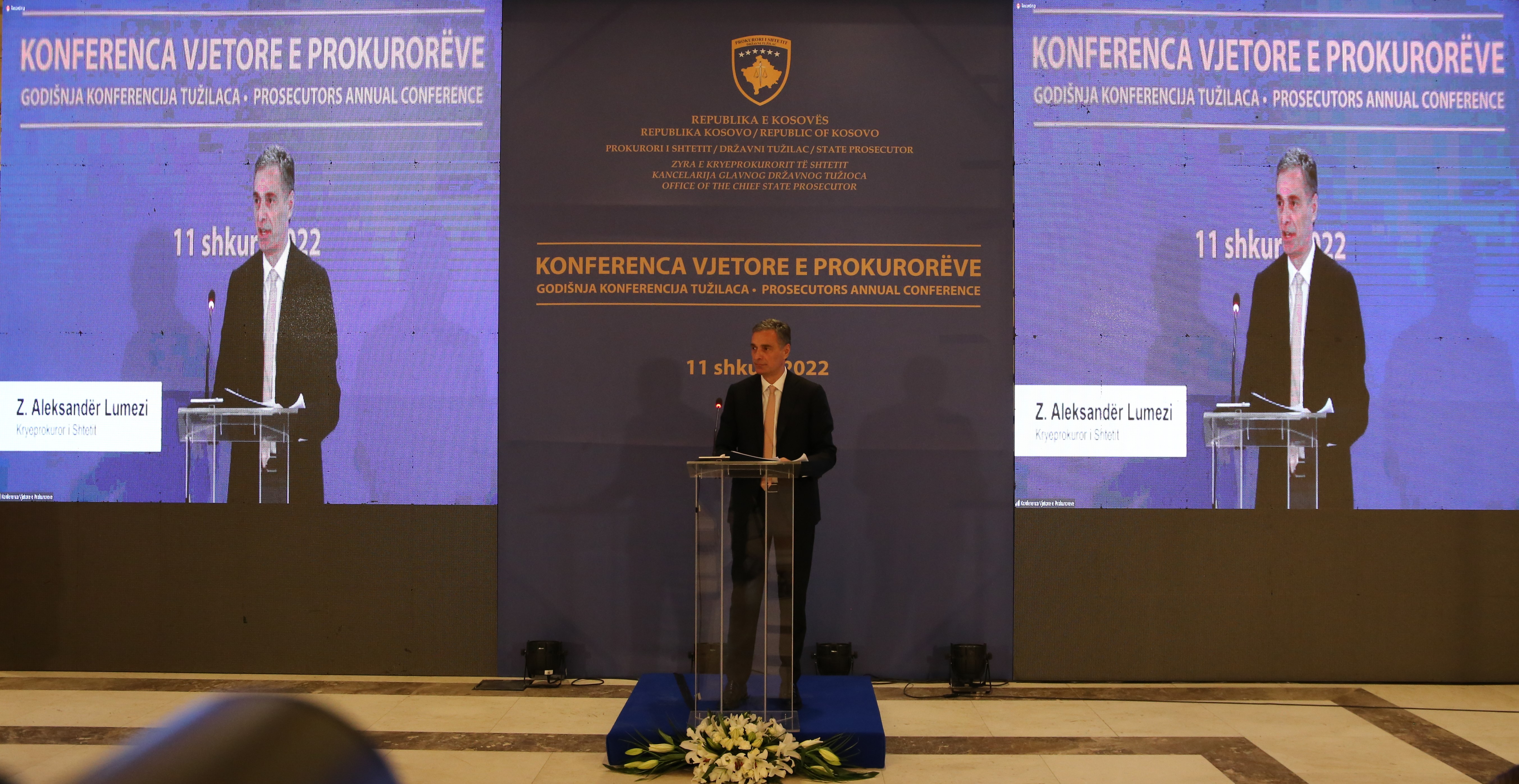 Fjalimi i Kryeprokurorit të Shtetit, Aleksandër Lumezi, me rastin e mbajtjes së Konferencës Vjetore të Prokurorëve