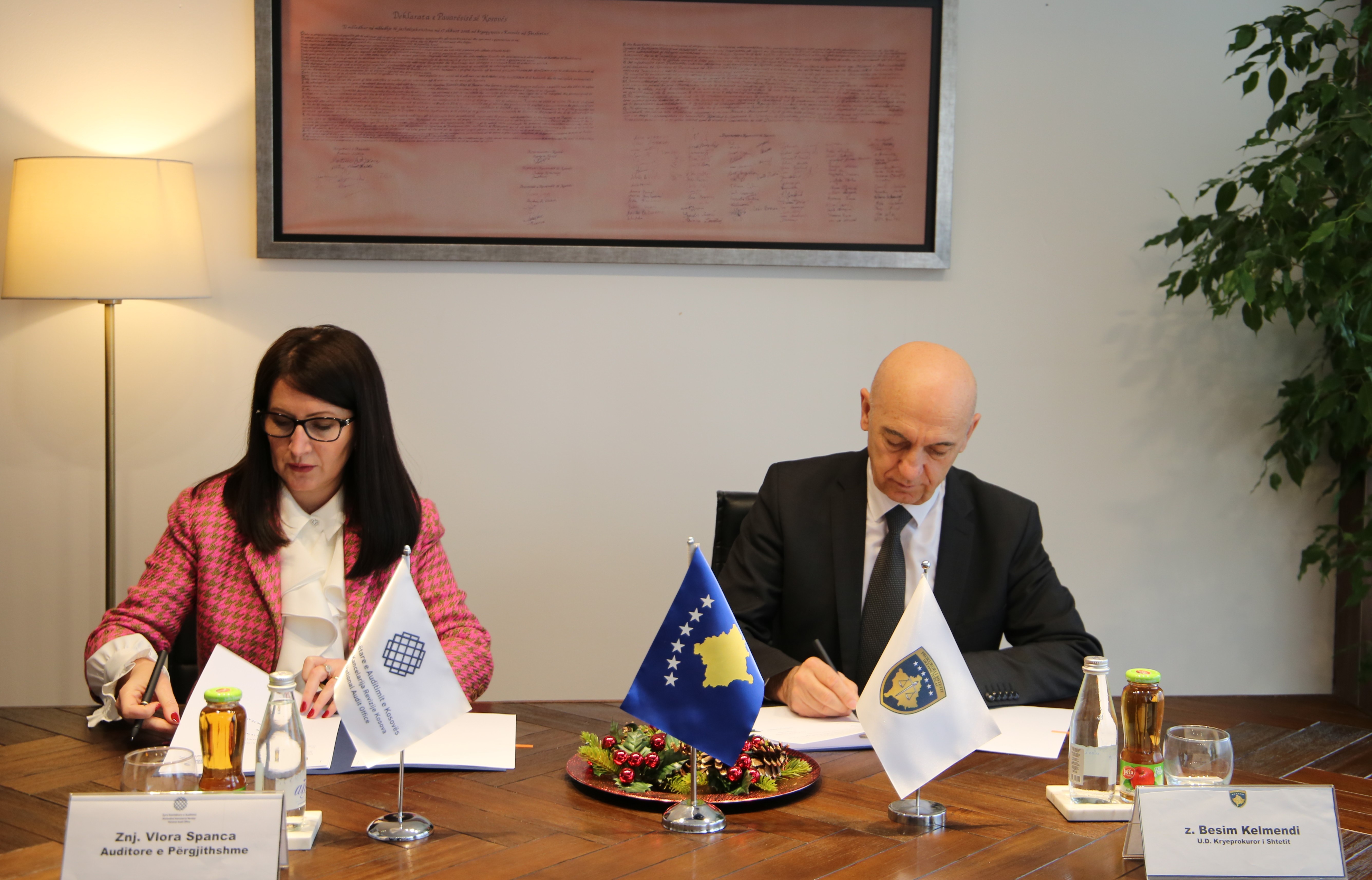 Prokurori i Shtetit dhe Zyra Kombëtare e Auditimit nënshkruajnë marrëveshje bashkëpunimi