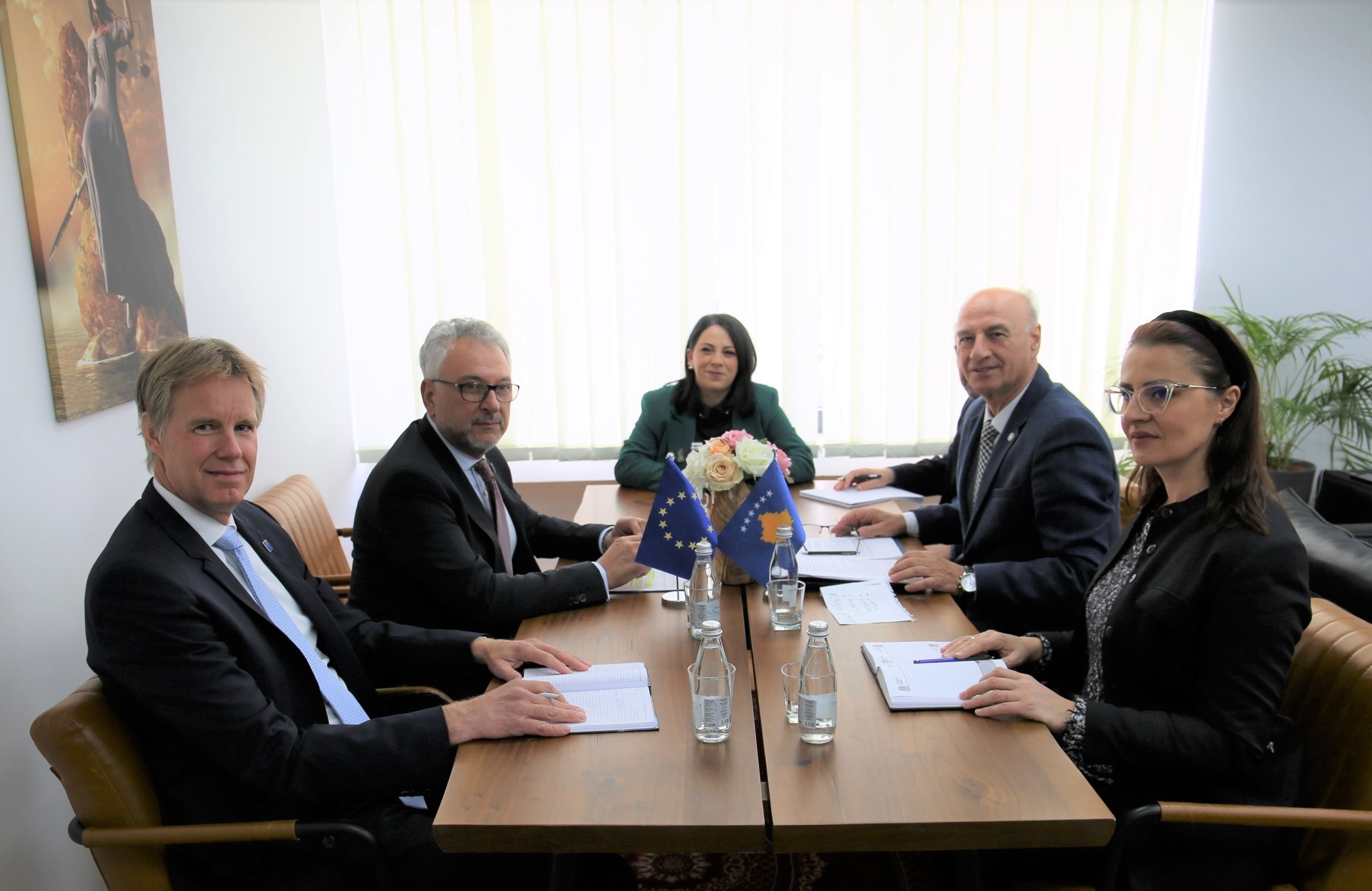Chairman Maloku received the new head of EULEX, Giovanni Barbano, at the meeting