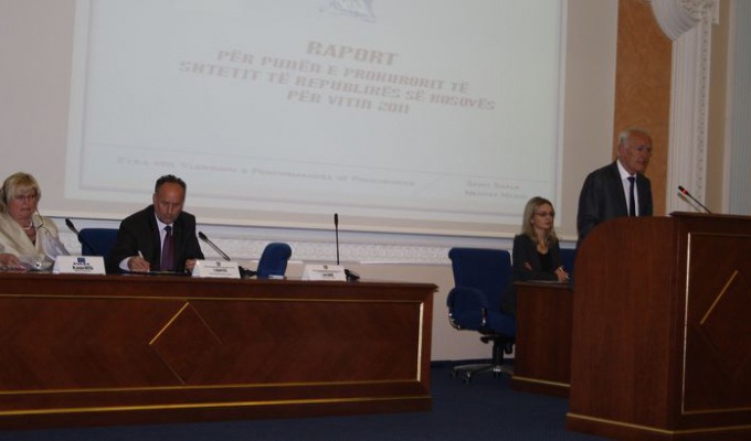 Fjalimi i kryeprokurorit të Shtetit dhe njëherësh kryetarit të Këshillit Prokurorial të Kosovës, z. Ismet Kabashi, në ceremoninë e prezantimit të raportit të punës së prokurorive të Republikës së Kosovës për vitin 2011